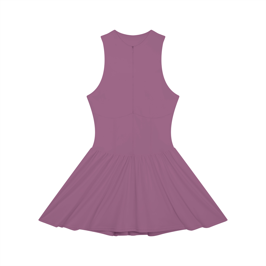 Women’s Ruched Sleeveless Full-Zip Dress - ACE