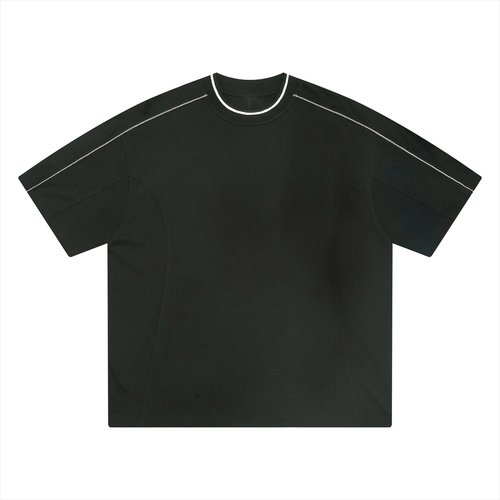 Unisex Oversized Contrast Tape T-Shirt - ACE