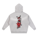 Men Sunfade Fleece Hoodie Two-way Zipper Boxy Design - ACE