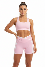 Women’s High Rise Color Block Yoga Shorts - ACE