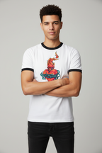 Men Contrast Edge Ribbed T-Shirt - ACE