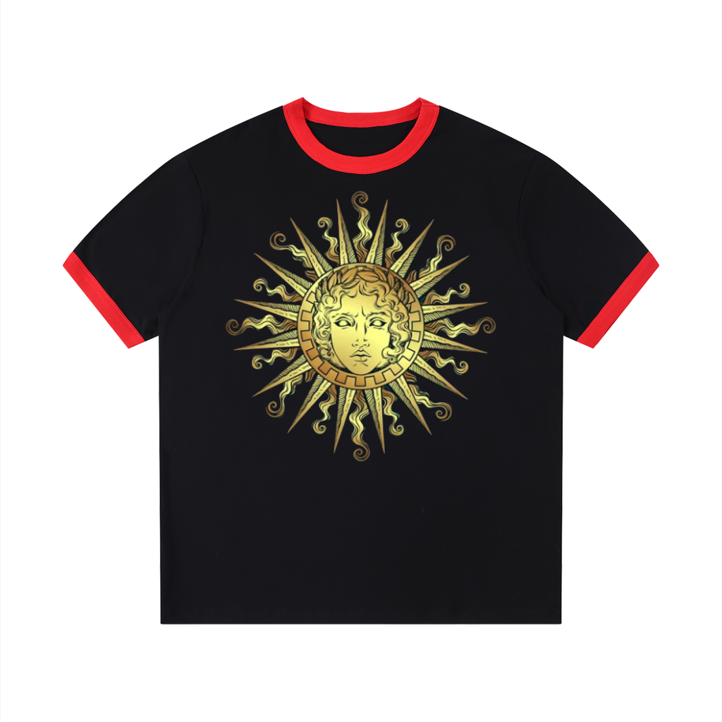 Contrast Edge Ribbed Crewneck T-Shirt - ACE