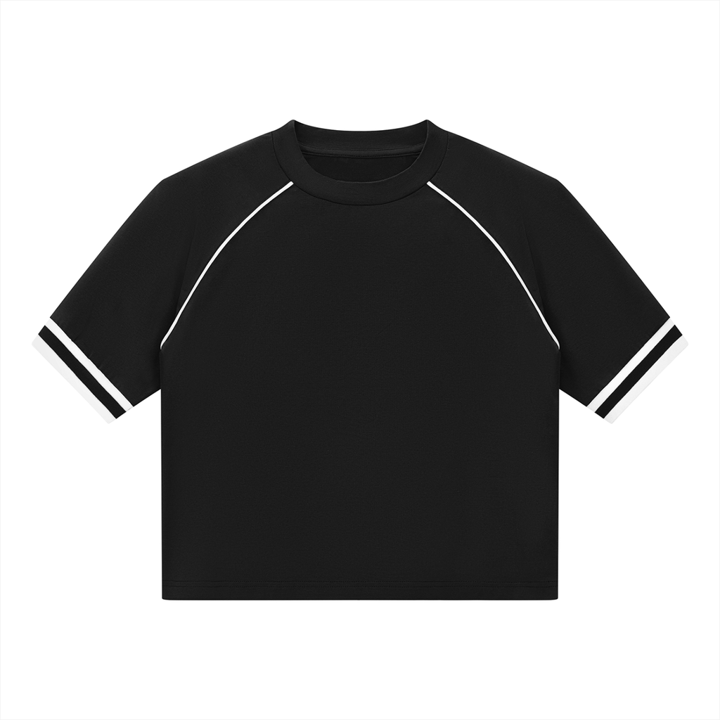 Womens Ribbed T-Shirt - Stylish Raglan Design for Everyday Comfort - ACE