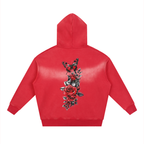 Men Sunfade Fleece Hoodie Two-way Zipper Boxy Design - ACE