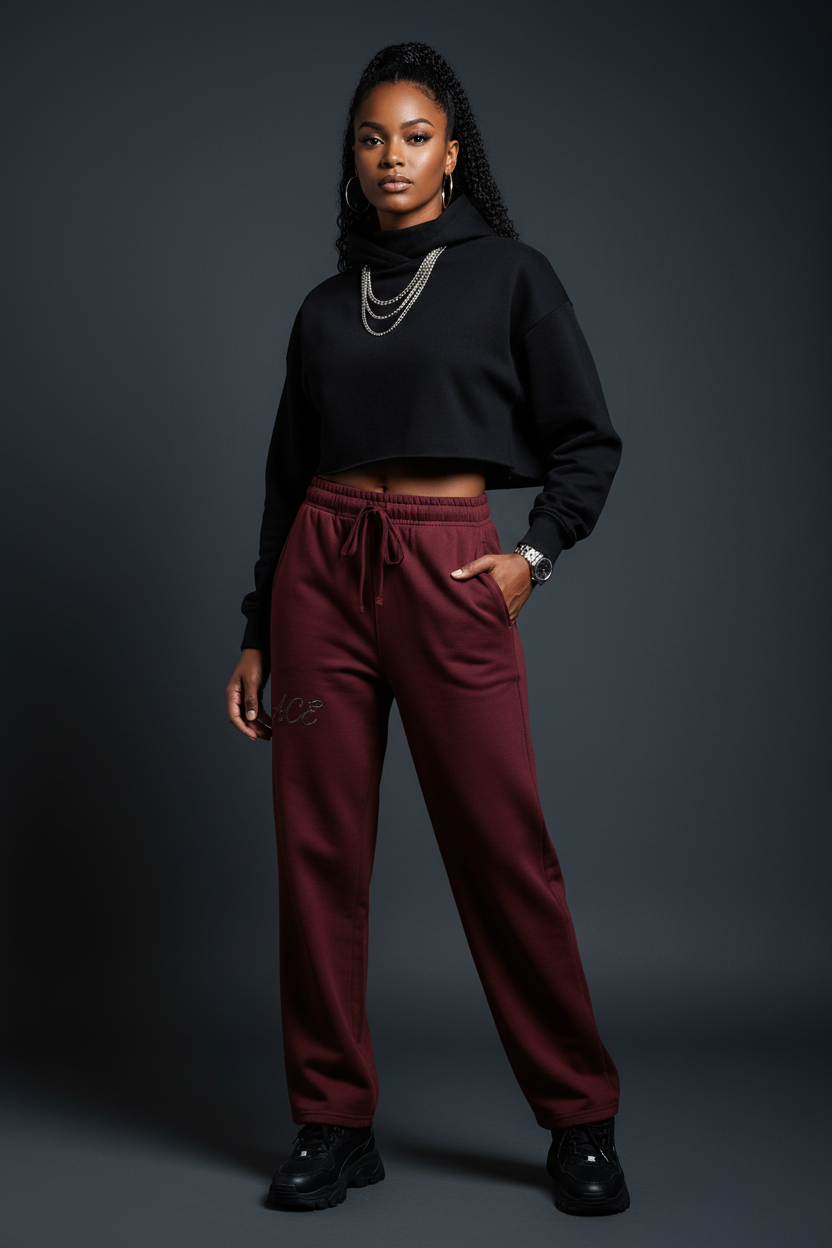 Women Solid Color Sweatpants - ACE
