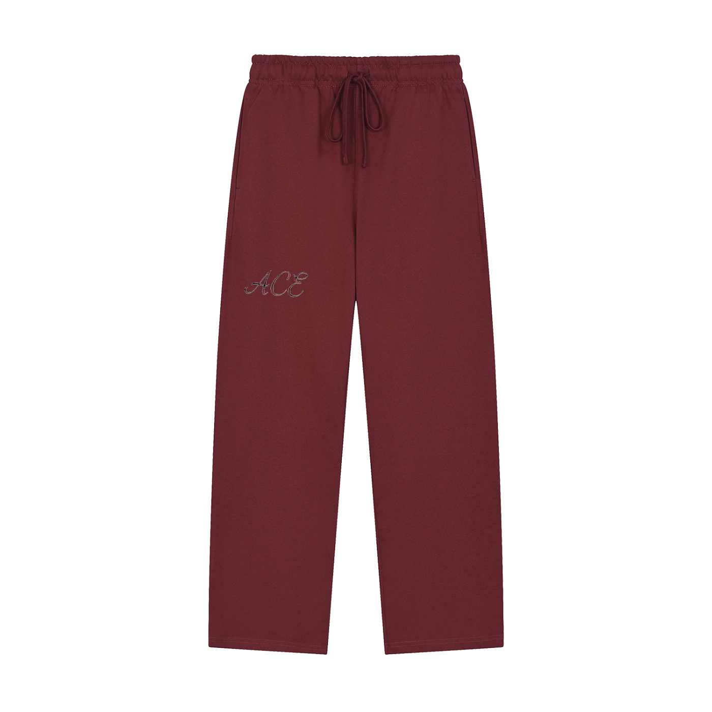 Solid Color Straight-Leg Sweatpants - ACE