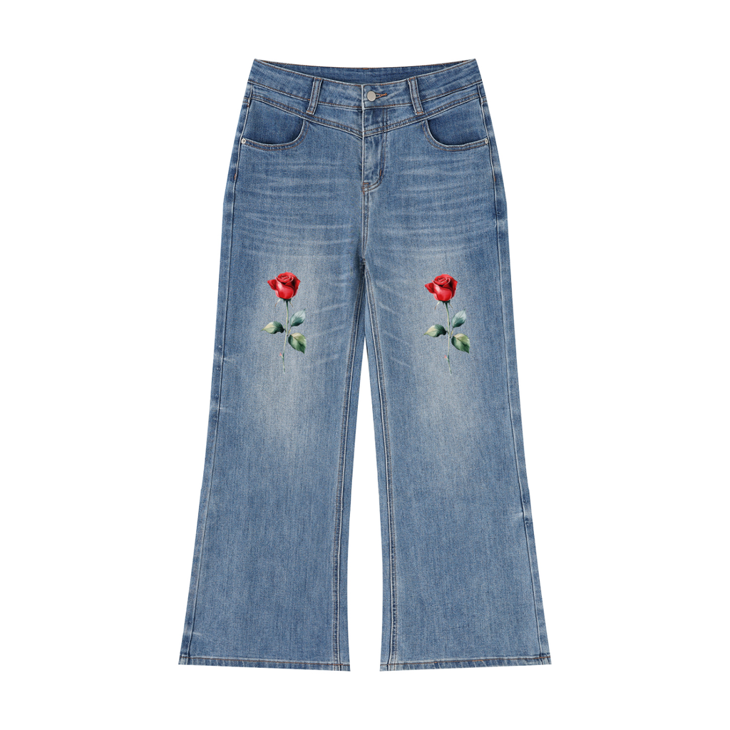 Women’s Vintage Wash Wide Leg Jeans - ACE