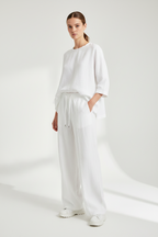 Women Heavyweight Wide Leg Sweatpants - ACE