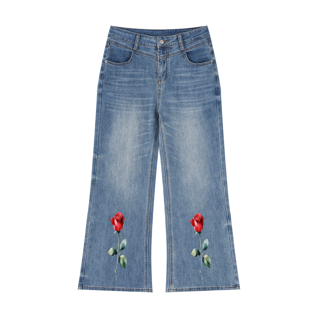 Women’s Vintage Wash Wide Leg Jeans - ACE