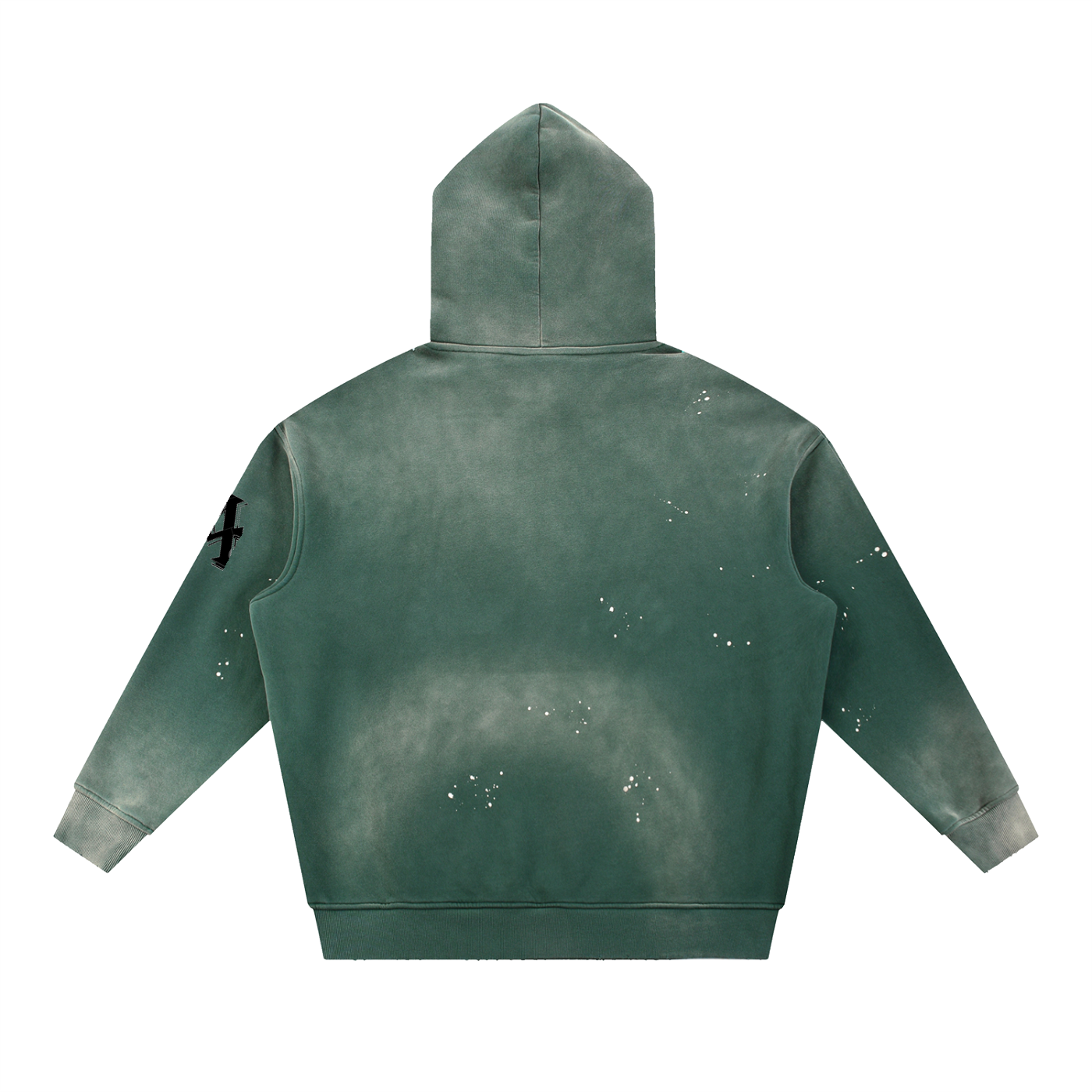 Vintage Washed Frayed Fleece Hoodie - ACE