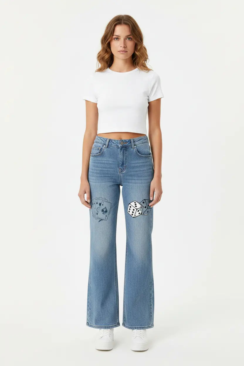 Women's Wide Leg Jeans - ACE