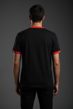 Men Contrast Edge Ribbed T-Shirt - ACE