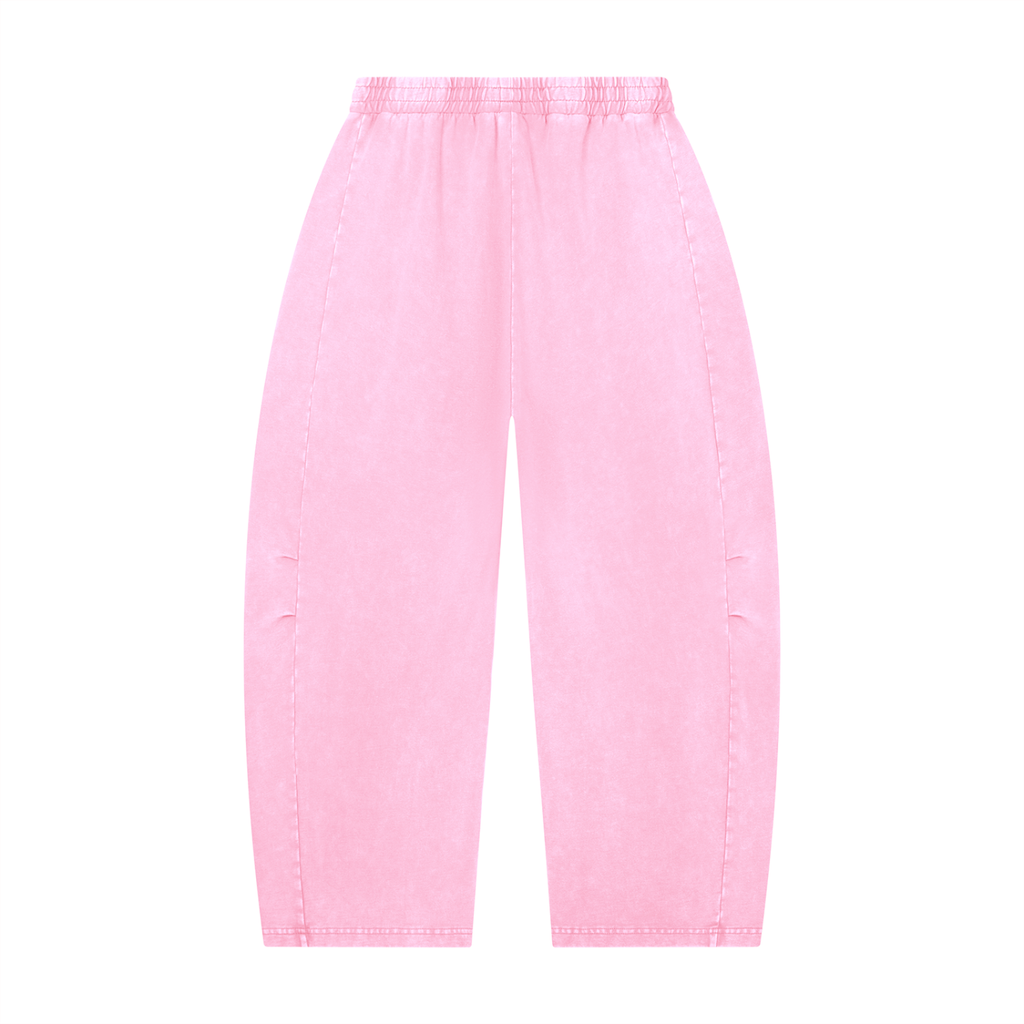Unisex Mineral Wash Barrel Leg Pants - ACE
