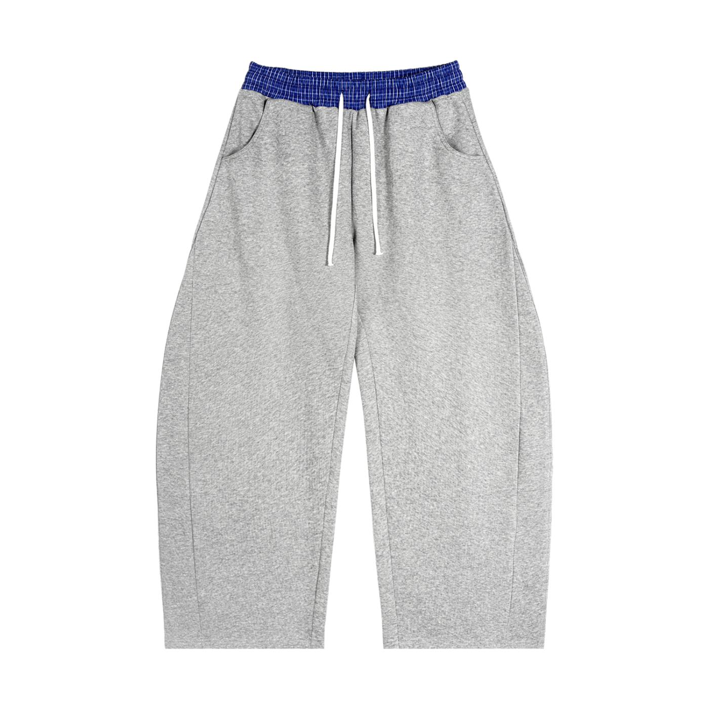 Plaid Waistband Barrel Sweatpants - ACE