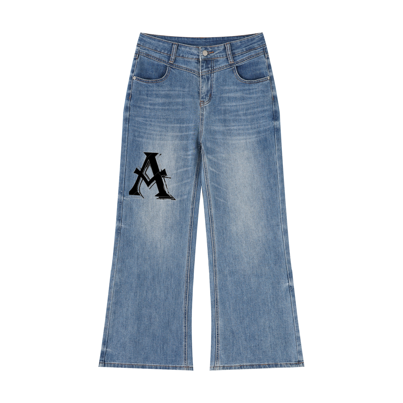 Women’s Vintage Wash Wide Leg Jeans - ACE