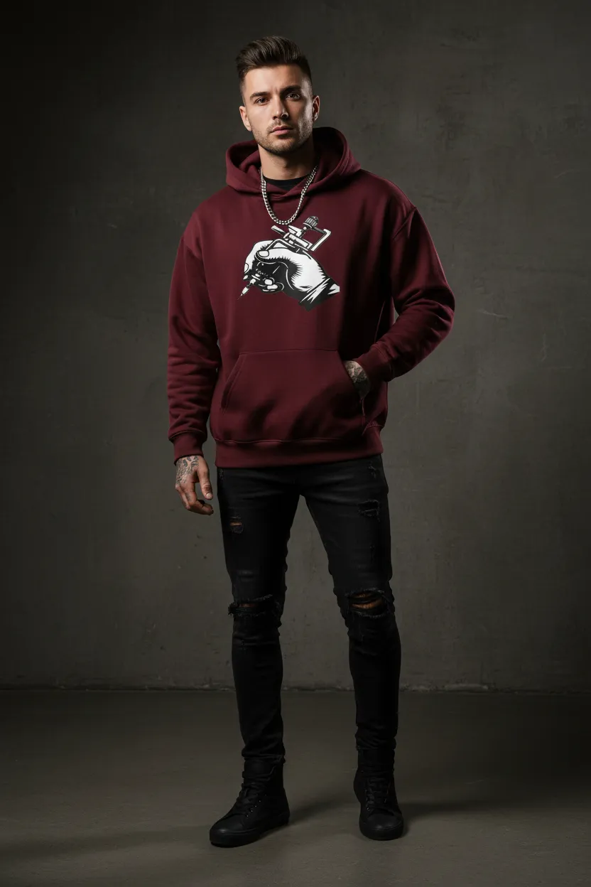 Men Essential Heavyweight Hoodie - ACE