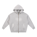 Women Sunfade Fleece Hoodie - Two-way Zipper Boxy Style - ACE