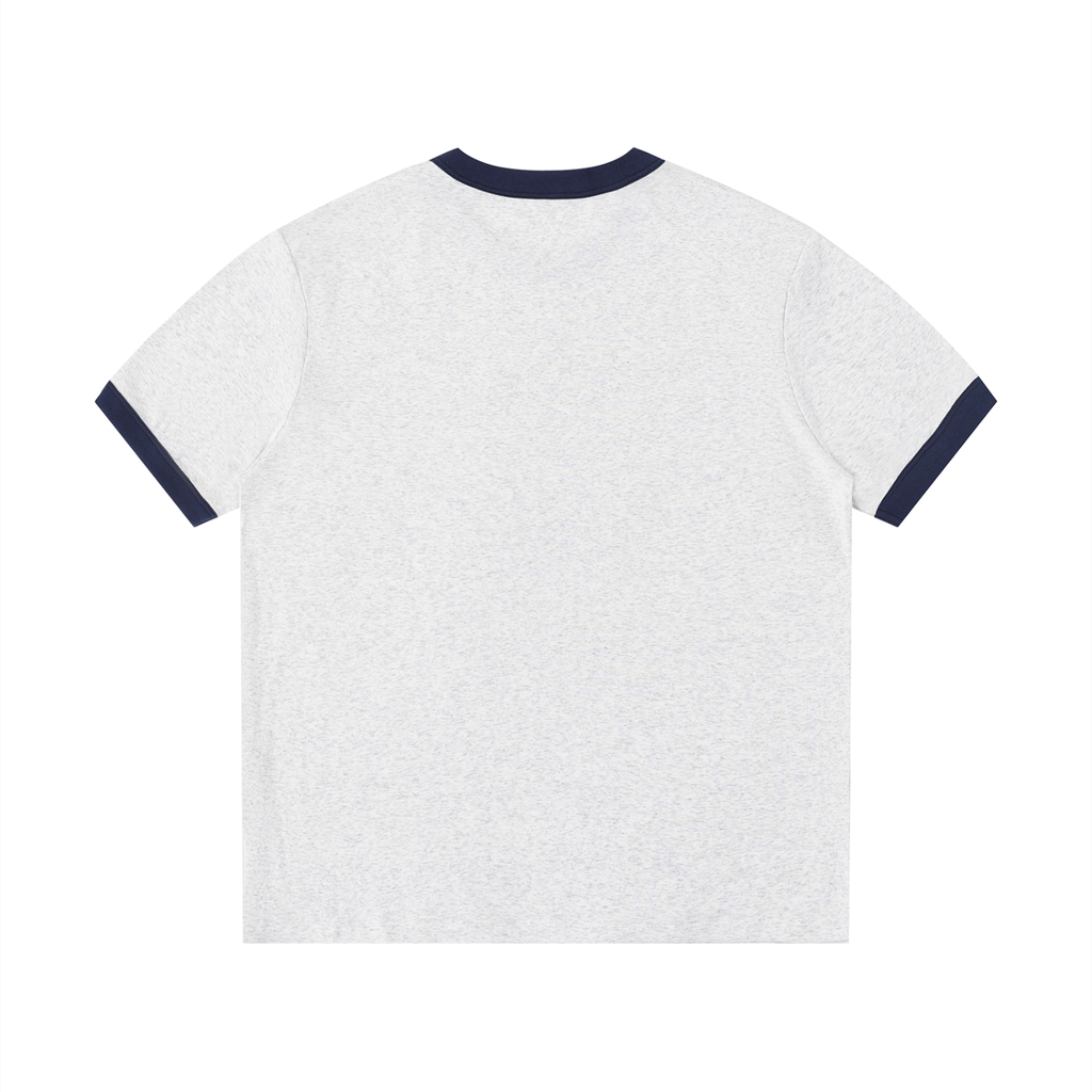 Contrast Edge Ribbed Crewneck T-Shirt - ACE