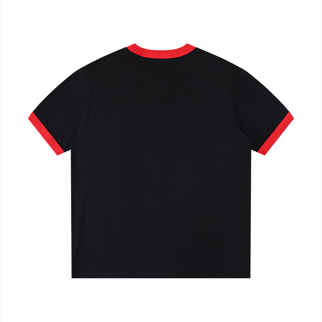 Contrast Edge Ribbed Crewneck T-Shirt - ACE
