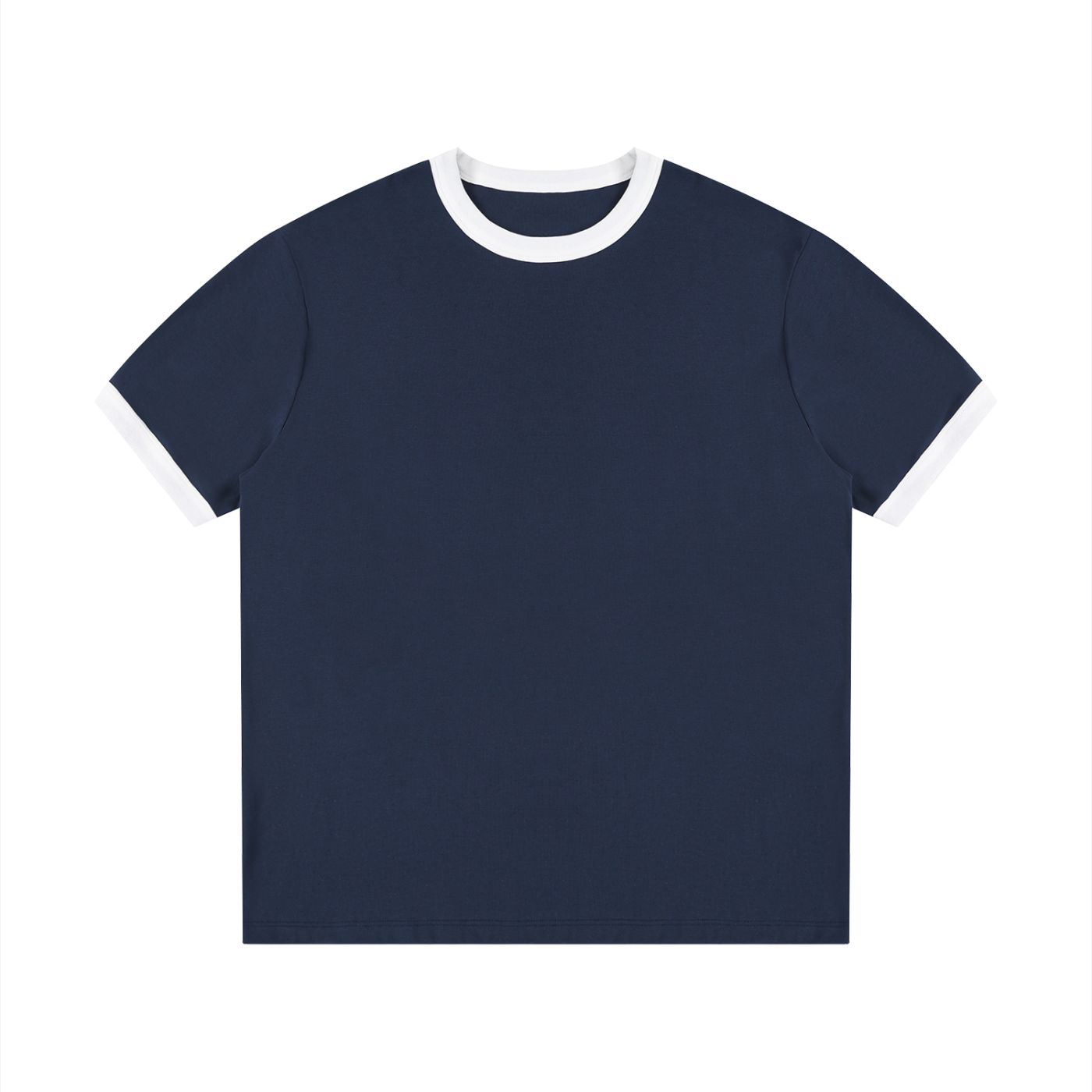 Contrast Edge Ribbed Crewneck T-Shirt - ACE