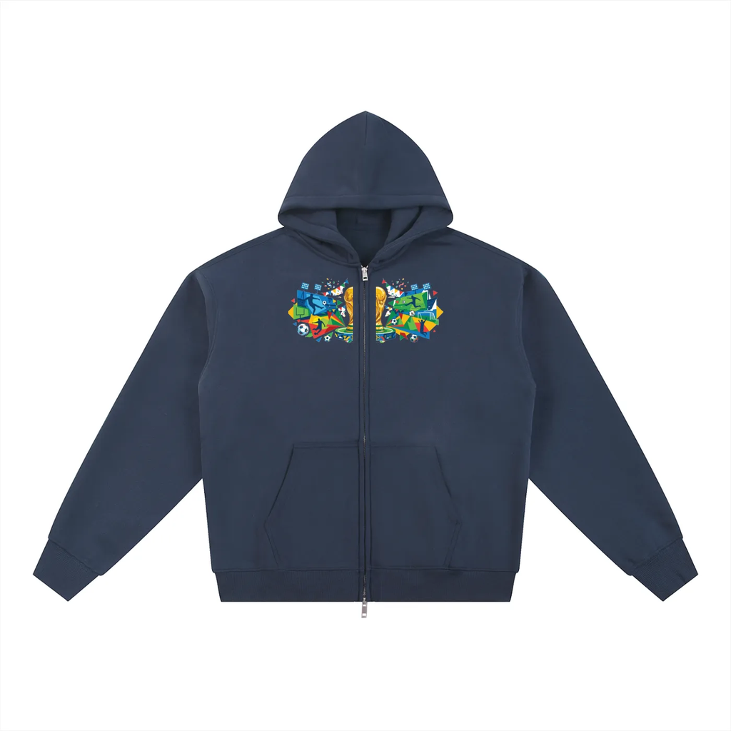 Men Essential Fleece Zip-Through Hoodie - ACE