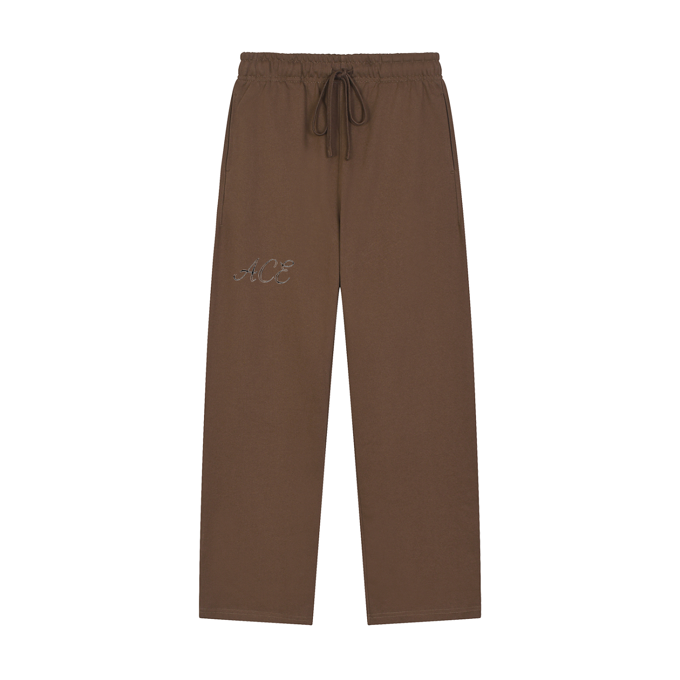 Solid Color Straight-Leg Sweatpants - ACE