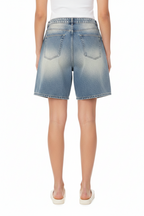 Women Faded Distressed Denim Shorts - ACE