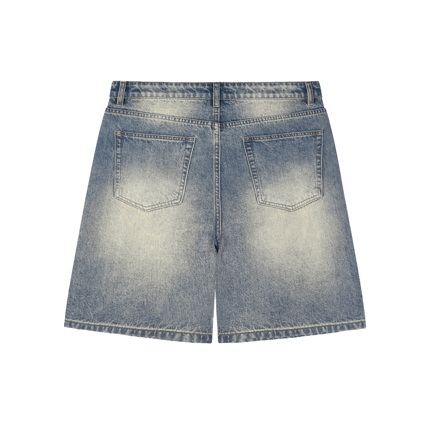 Faded Distressed Baggy Denim Shorts - ACE