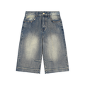 Vintage Wash Baggy Denim Shorts - ACE
