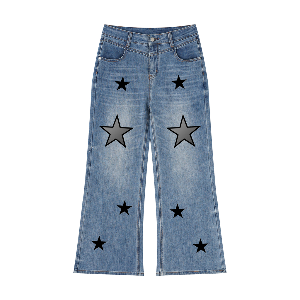 Women’s Vintage Wash Wide Leg Jeans - ACE