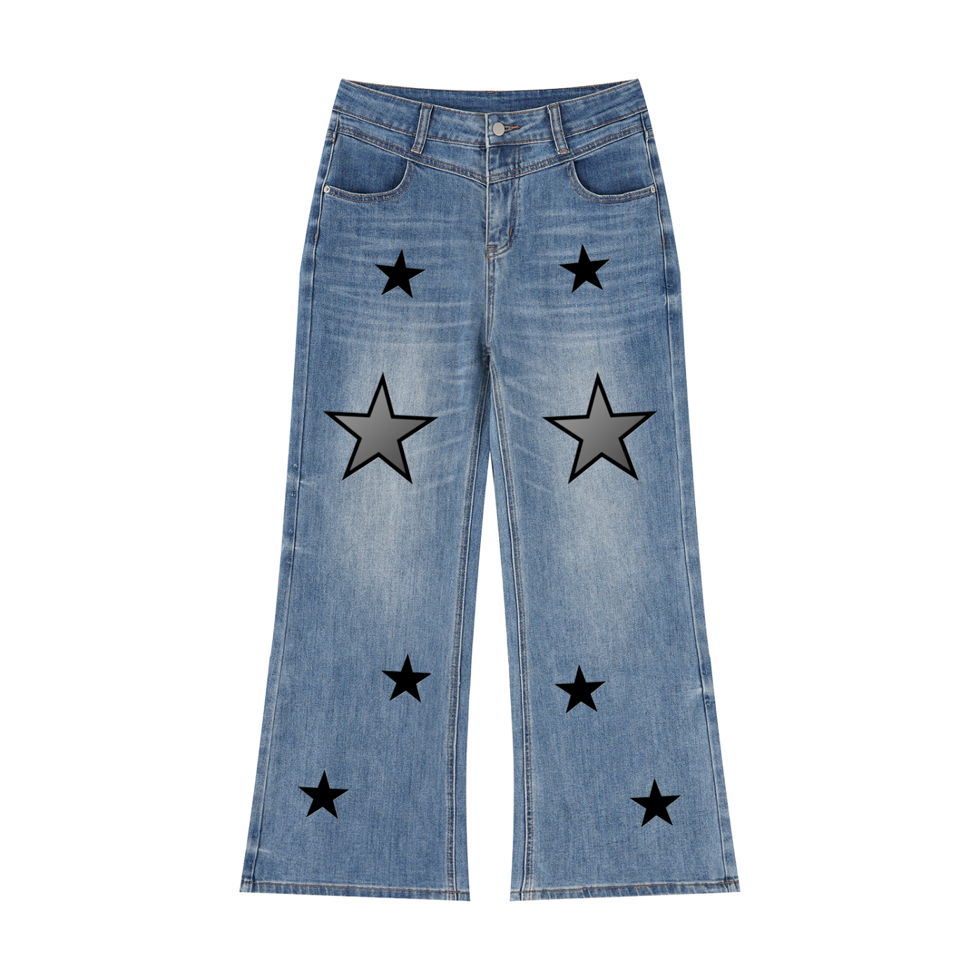 Women’s Vintage Wash Wide Leg Jeans - ACE