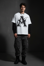 Men Layered Contrast Sleeve T-Shirt - ACE