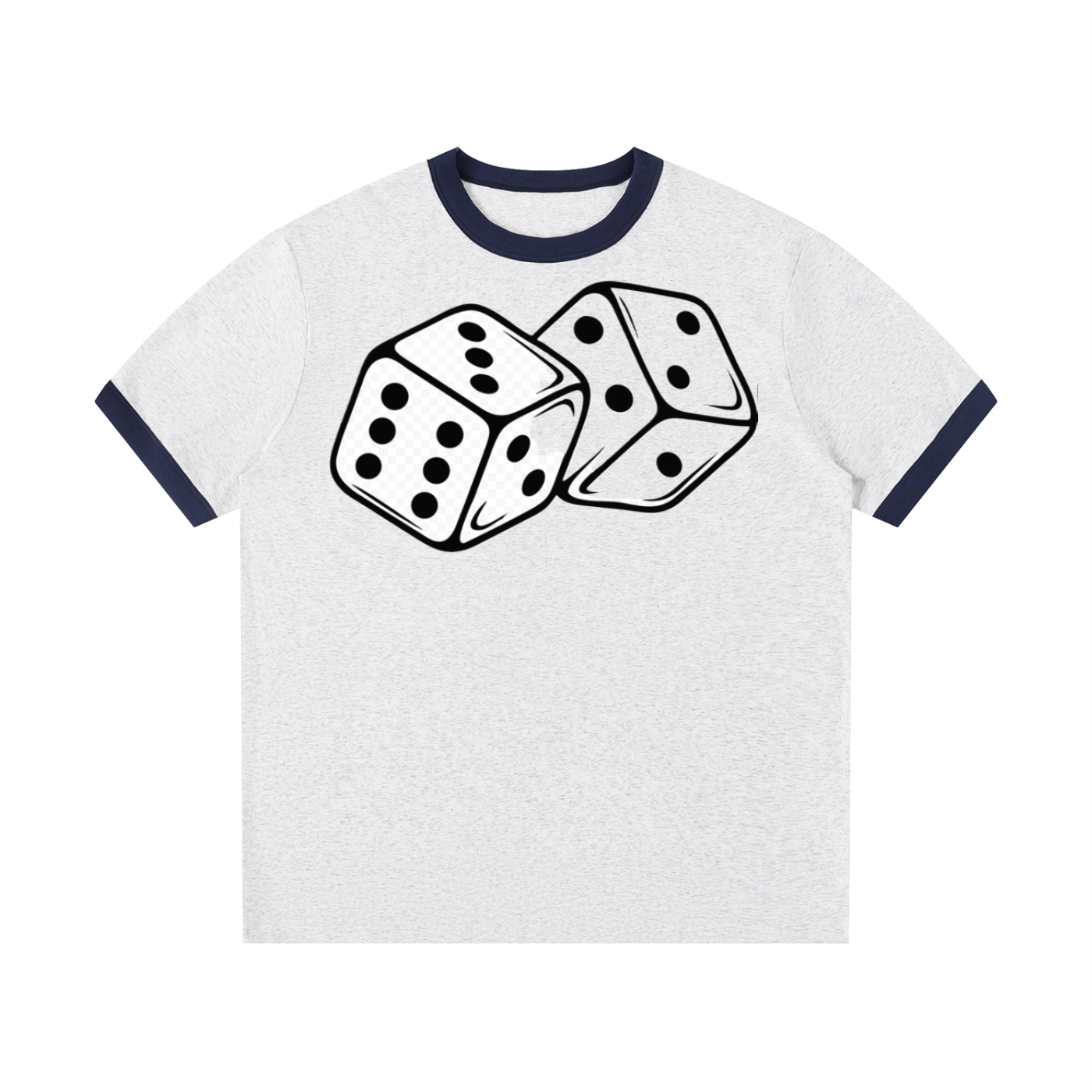 Contrast Edge Ribbed Crewneck T-Shirt - ACE