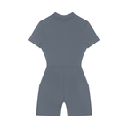 Women's Quarter-Zip Short Sleeve Romper - ACE