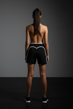 Women's High Rise Color Block Yoga Shorts - ACE