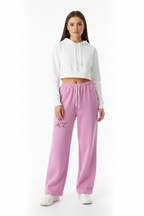 Women Vintage Washed Sweatpants with Drawstring - ACE