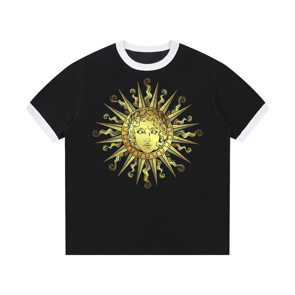 Men Contrast Edge Ribbed T-Shirt - ACE