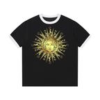 Men Contrast Edge Ribbed T-Shirt - ACE