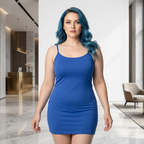 Women's Solid Tight Sleeveless Dress - ACE