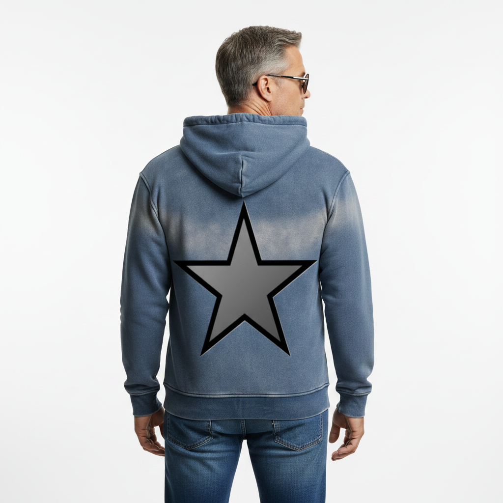 Sunfade Two-way Zipper Boxy Fleece Hoodie