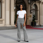 Women's Flared Leg Pants with Drawstring - ACE