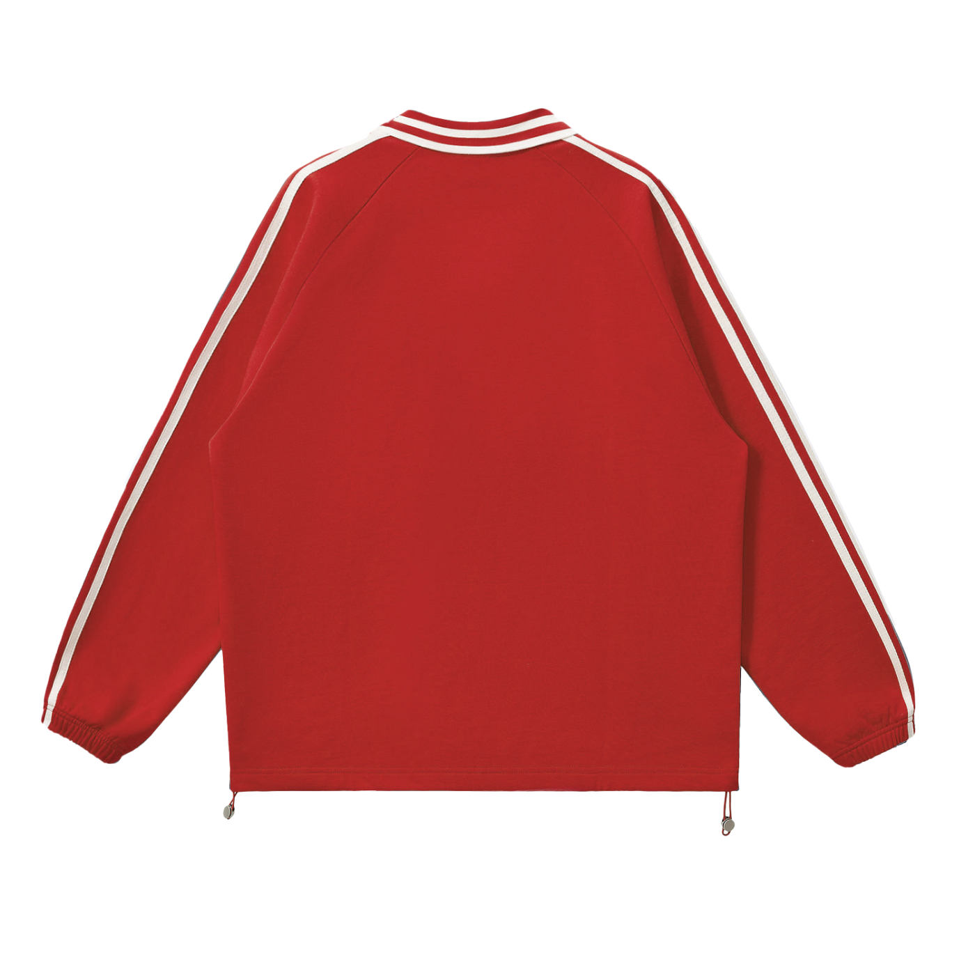 Contrast Striped Lapel Collar Sweatshirt - ACE