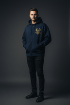 Men Loose Solid Full Zip Hoodie