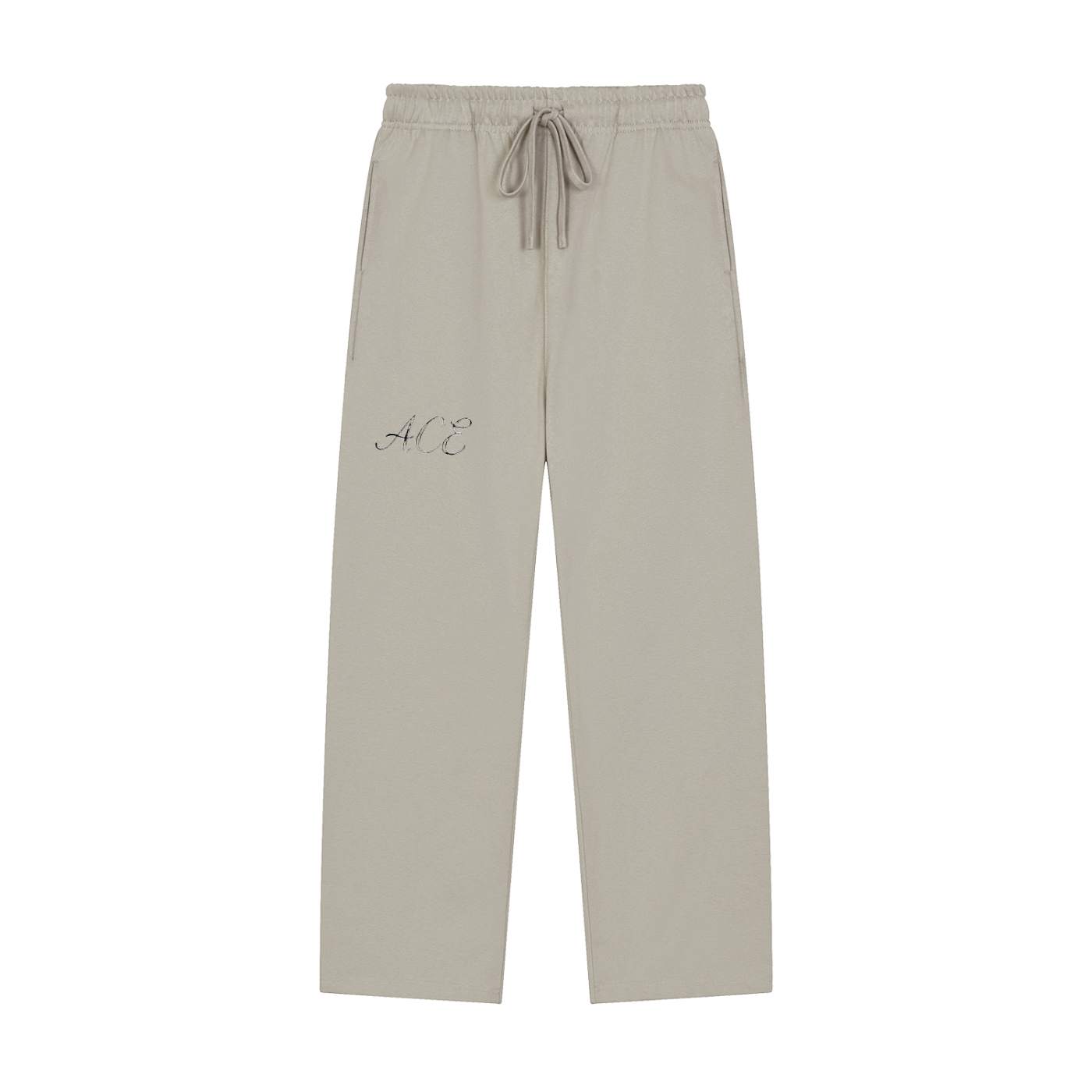 Solid Color Straight-Leg Sweatpants - ACE