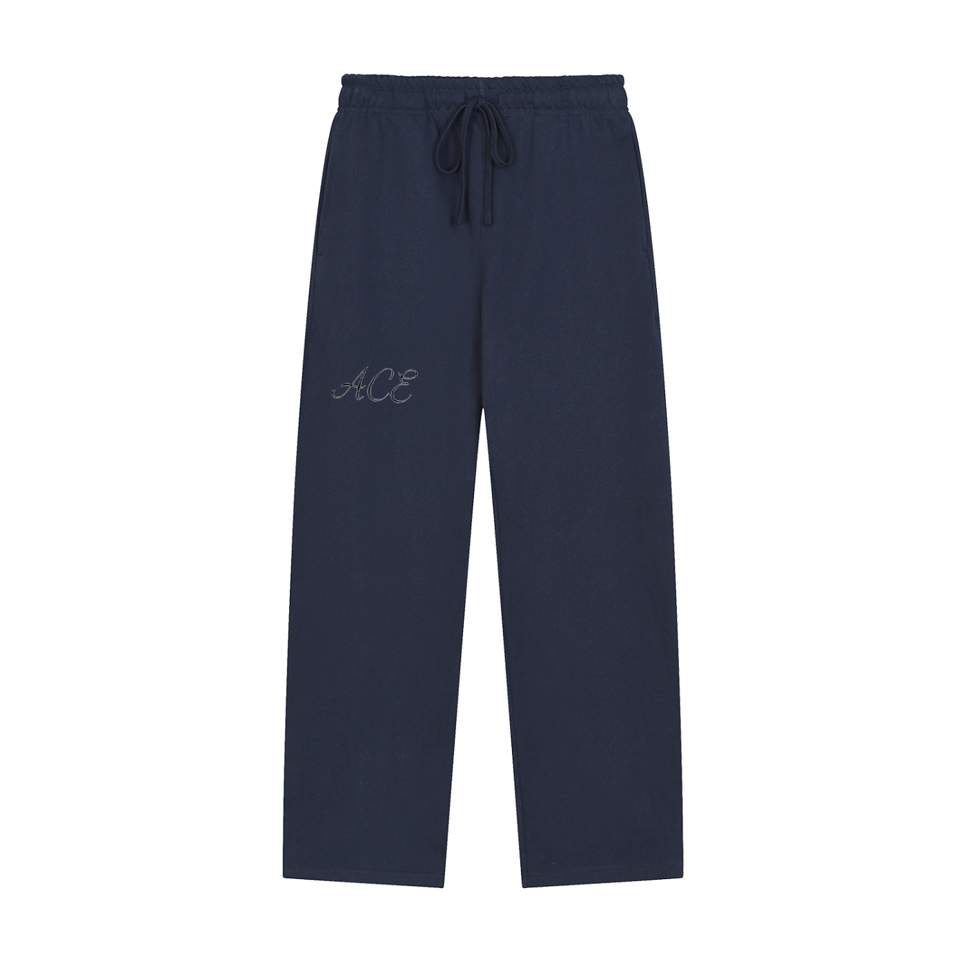 Solid Color Straight-Leg Sweatpants - ACE