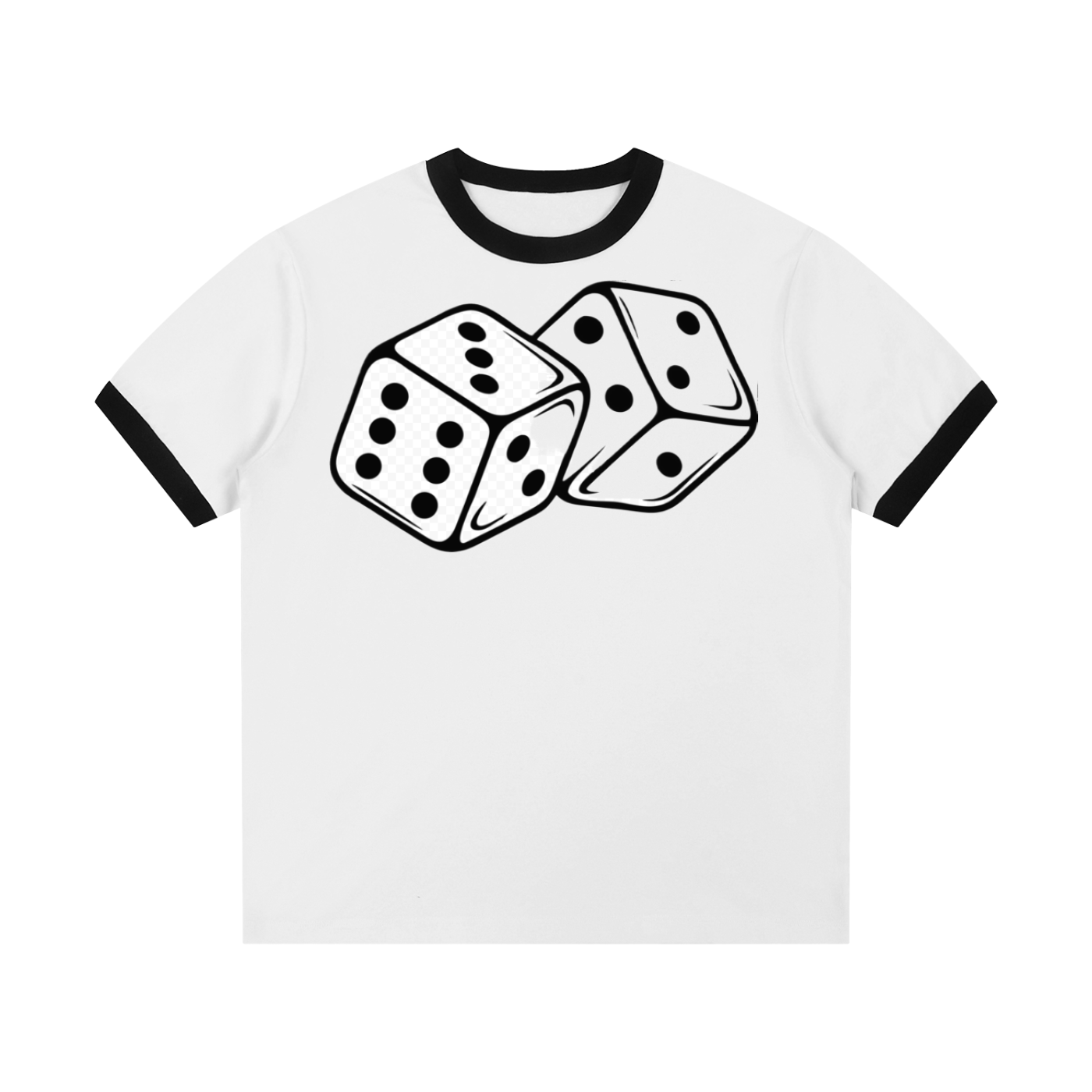 Contrast Edge Ribbed Crewneck T-Shirt - ACE