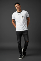 Men Contrast Edge Ribbed T-Shirt - ACE