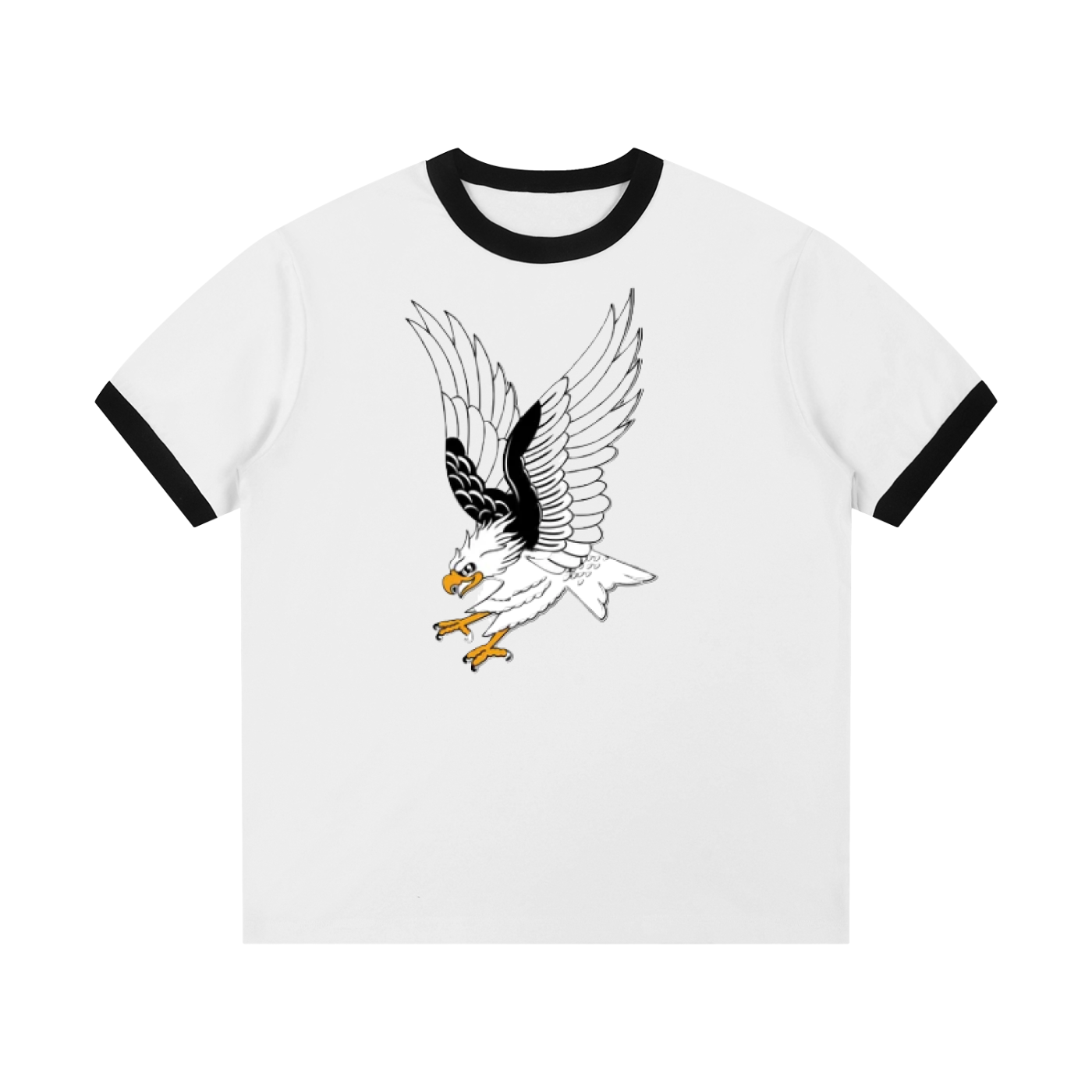 Contrast Edge Ribbed Crewneck T-Shirt - ACE