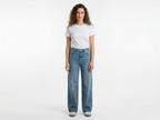 Women Vintage Wash Baggy Jeans - ACE