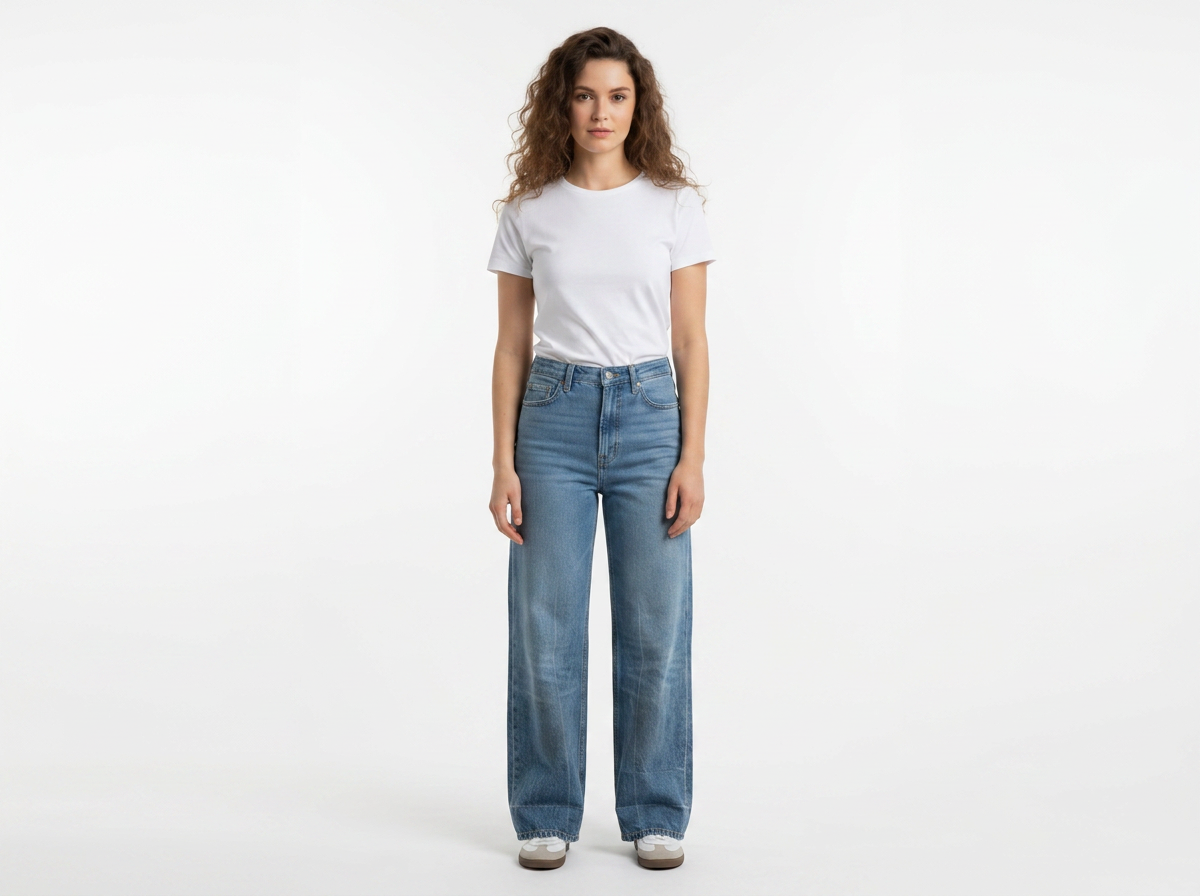 Unisex Vintage Wash Baggy Jeans